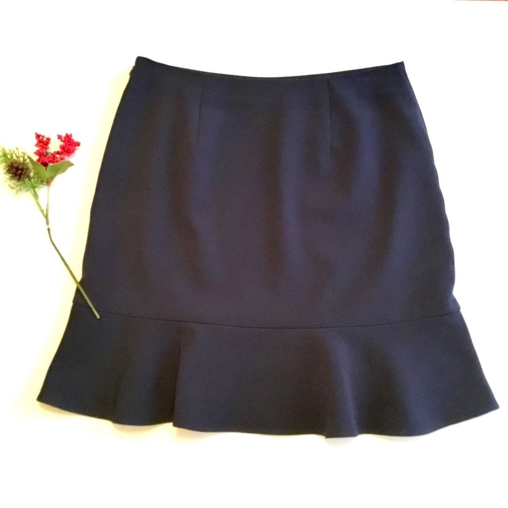 Ann Taylor Navy Blue Trumpet Skirt
